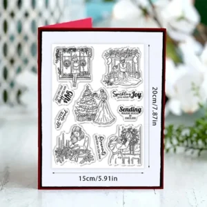 Sumflying Christmas Girl Gift Shopping Clear Stamps Christmas Girl Clear Stamps 1 02
