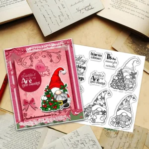 Sumflying Christmas Gnomes Gift Tree Clear Stamps Christmas Gnomes Clear Stamps 03
