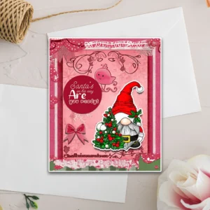 Sumflying Christmas Gnomes Gift Tree Clear Stamps Christmas Gnomes Clear Stamps 05