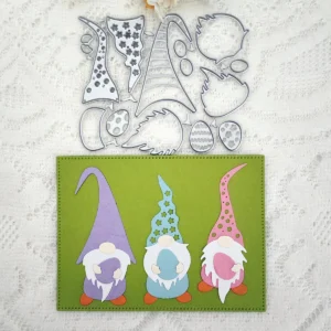 Christmas Gnomes Metal Cutting Dies Side View - 240-DC-2468
