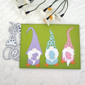 Christmas Gnomes Metal Cutting Dies Back View - 240-DC-2468