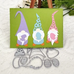 Christmas Gnomes Metal Cutting Dies Usage View - 240-DC-2468