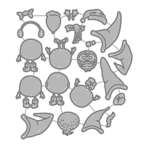 Sumflying Christmas Gnome Set Metal Cutting Dies Christmas Gnomes Metal Cutting Dies 05