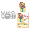 Christmas Kitten Gift Box Metal Cutting Dies 00