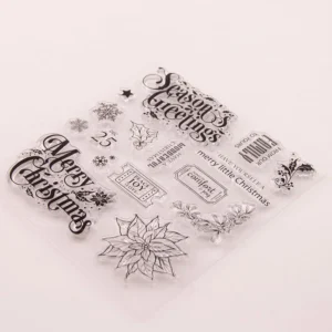 Christmas Leaves Stamp Set - lifestyle photo | clear stamp