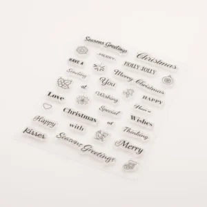 Christmas Letters Stamp Set - lifestyle photo | clear stamp