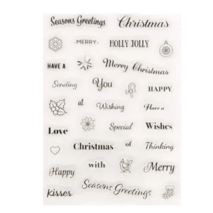 Christmas Letters Stamp Set - packaging photo | clear stamp
