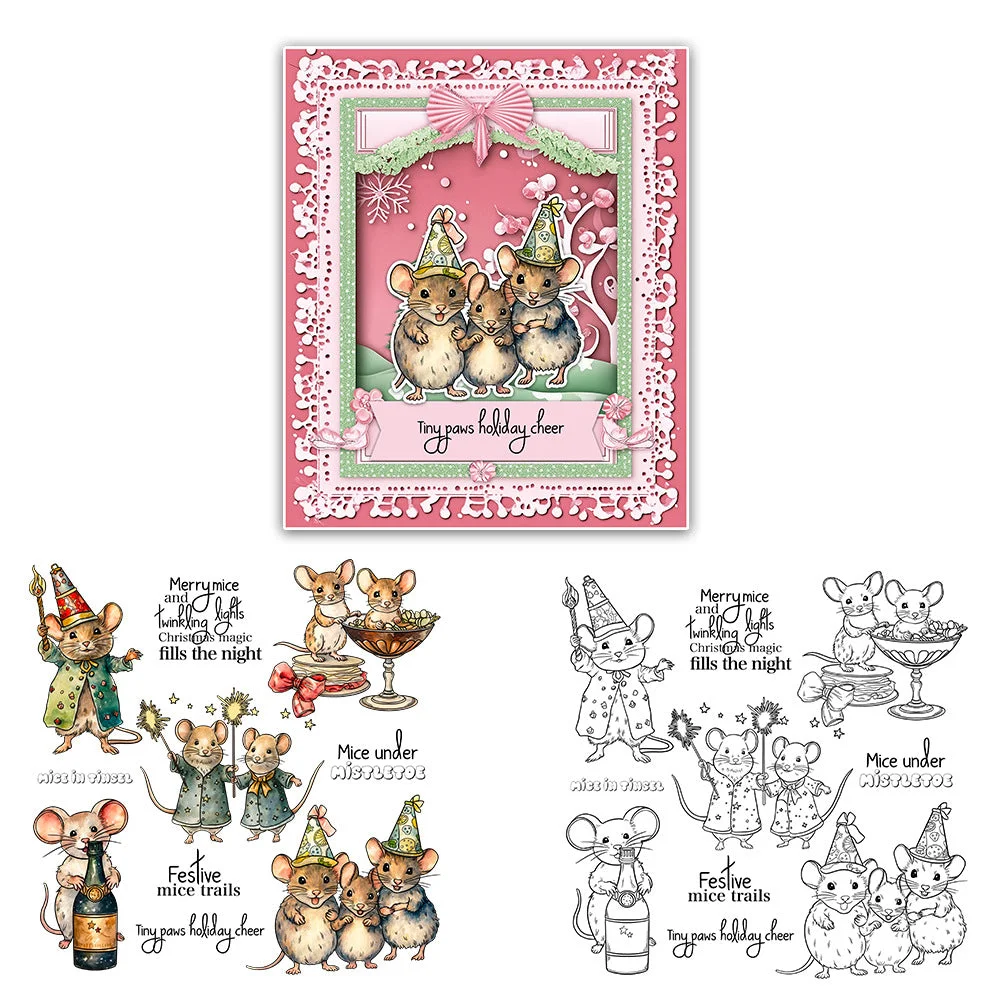 Christmas Mouse Clear Stamps 01 Christmas Mouse Clear Stamps 01