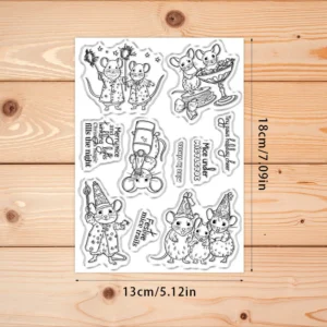 Sumflying Christmas Mouse Cheese Candle Clear Stamps Christmas Mouse Clear Stamps 02
