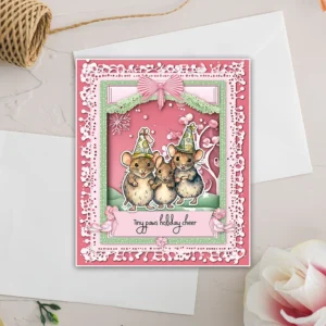Sumflying Christmas Mouse Cheese Candle Clear Stamps Christmas Mouse Clear Stamps 05