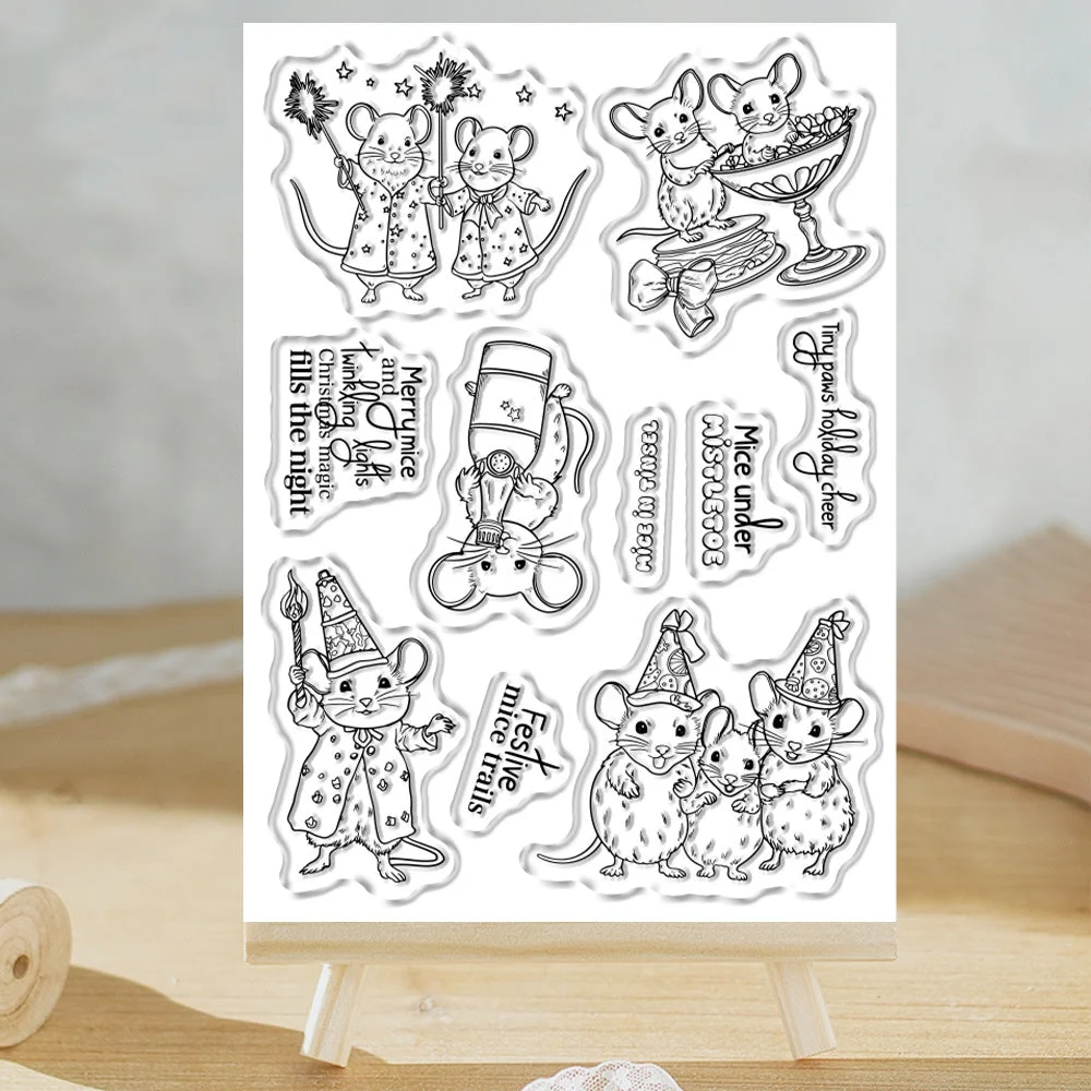 Christmas Mouse Clear Stamps 06 Christmas Mouse Clear Stamps 06