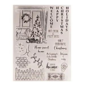 Christmas Ornament Decoration Clear Stamp Set - packaging photo | clear stamp
