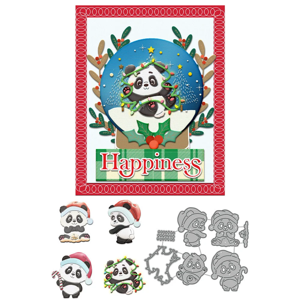 Christmas Panda Metal Cutting Dies 03 Christmas Panda Metal Cutting Dies 03