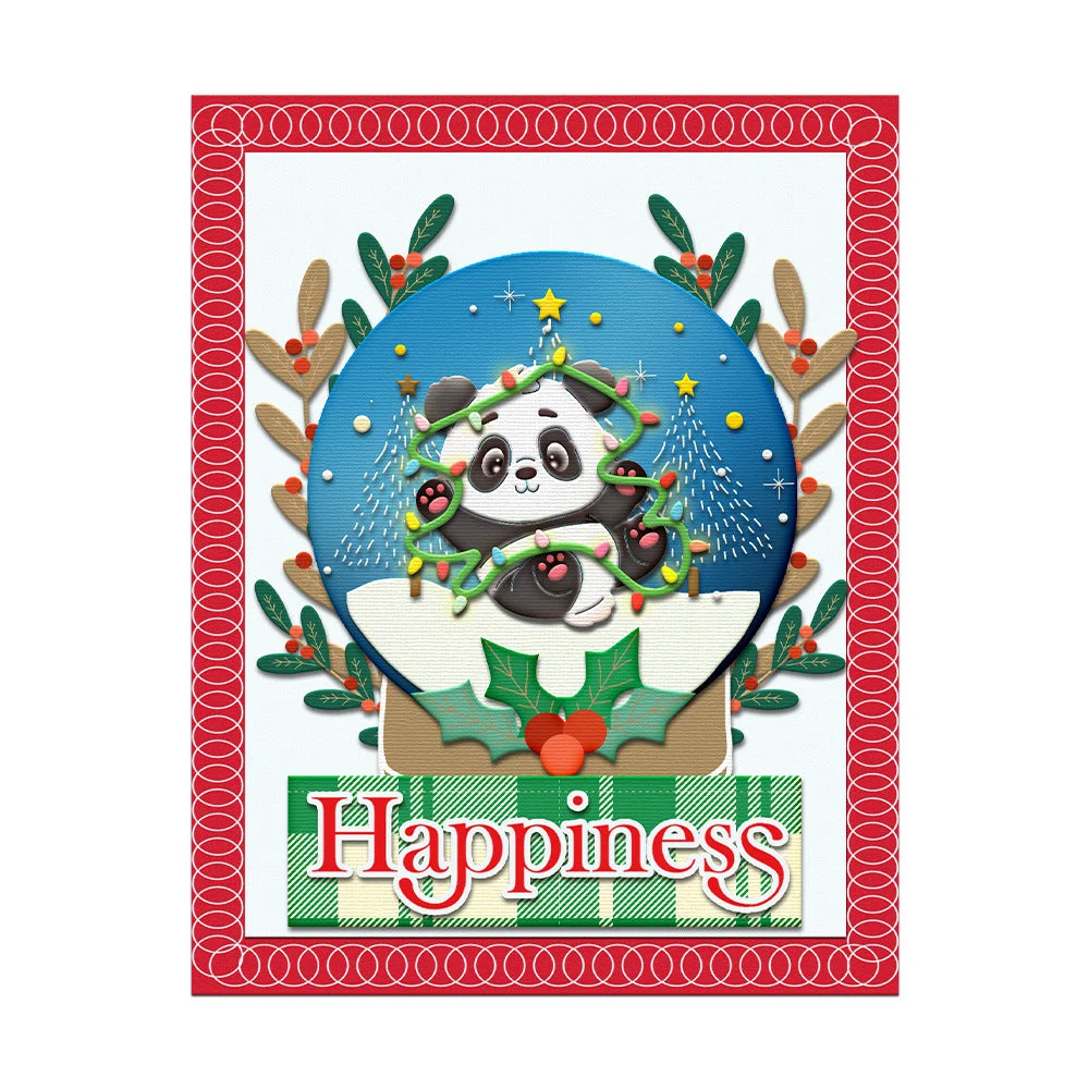 Christmas Panda Metal Cutting Dies 04 Christmas Panda Metal Cutting Dies 04