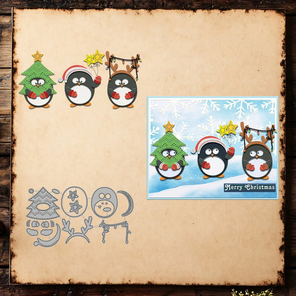 Christmas Penguins Metal Cutting Dies 1 04 Christmas Penguins Metal Cutting Dies 1 04