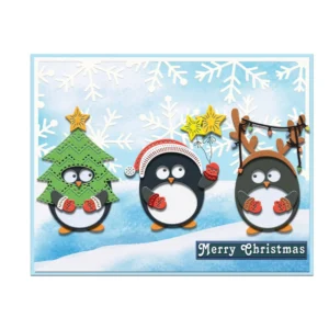 Sumflying Christmas Penguins Metal Cutting Dies Christmas Penguins Metal Cutting Dies 1 05