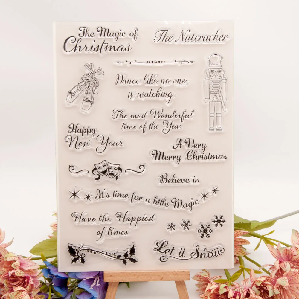 christmas-phrase-stamp-set-1 Christmas Phrase Stamp Set - main product photo | clear stamp