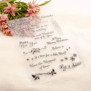 Christmas Phrase Stamp Set Christmas Phrase Stamp Set - size chart | clear stamp