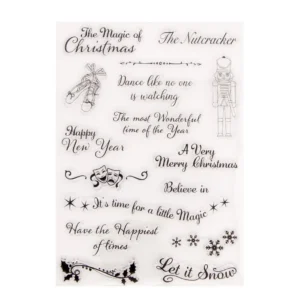 Christmas Phrase Stamp Set Christmas Phrase Stamp Set - packaging photo | clear stamp