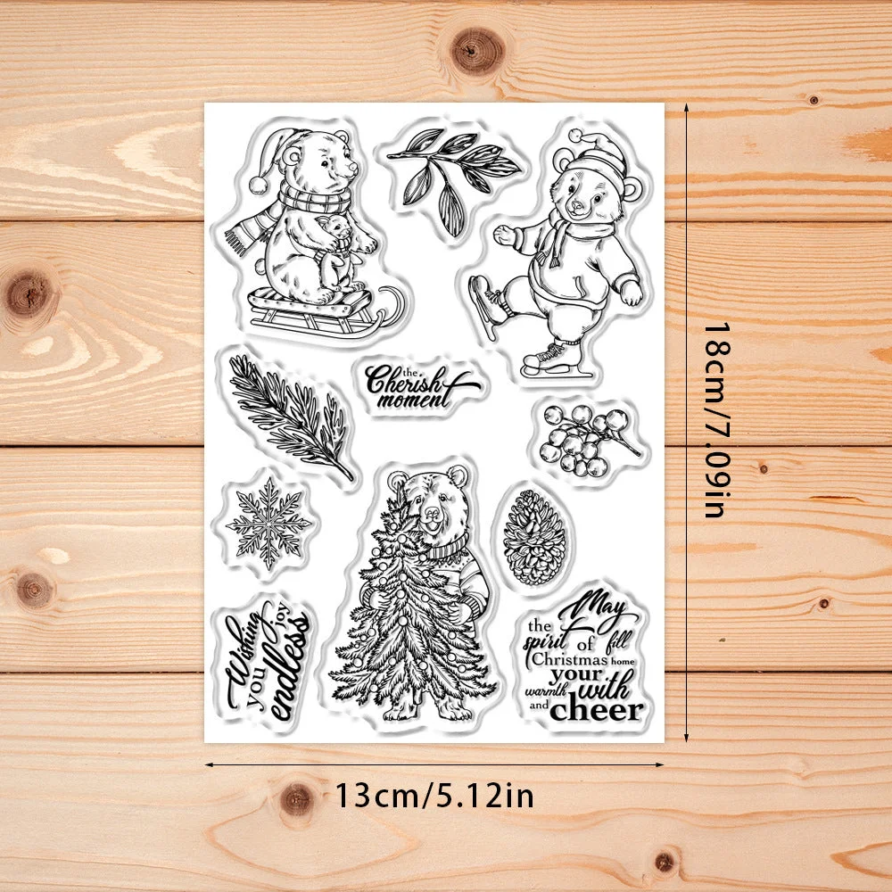 Christmas Polar Bear Clear Stamps 02 Christmas Polar Bear Clear Stamps 02