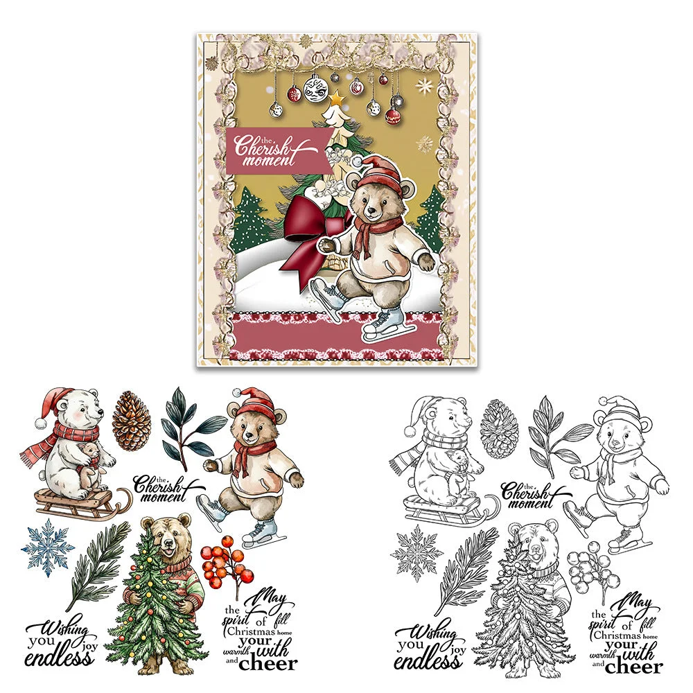 Christmas Polar Bear Clear Stamps 03 Christmas Polar Bear Clear Stamps 03