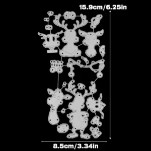 Christmas Reindeer Metal Cutting Dies 02