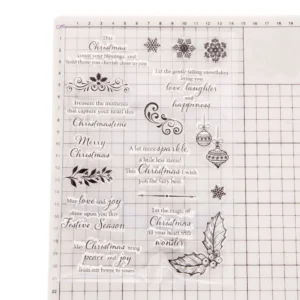 Christmas Returns Stamp Set - detail view | clear stamp