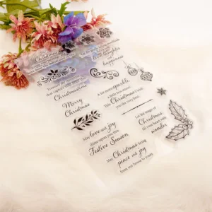 Christmas Returns Stamp Set - size chart | clear stamp