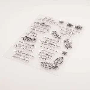 Christmas Returns Stamp Set - lifestyle photo | clear stamp