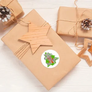 Sumflying Christmas Roll Kraft Self-Adhesive Stickers - image 5