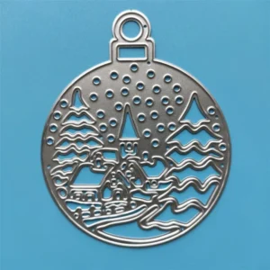 Sumflying Christmas Round Shape metal cutting die - detail view