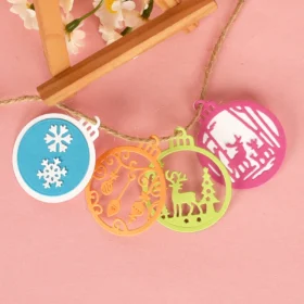 Christmas Round Tags Metal Cutting Dies