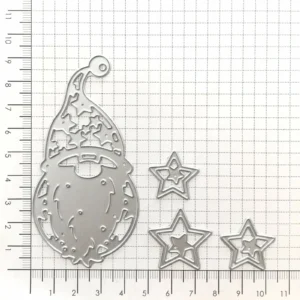 Sumflying Christmas Santa Claus metal cutting die - usage example