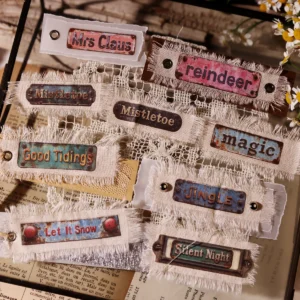 Christmas Sign & Label Rub On Transfer Stickers - 3 Sheets Pack