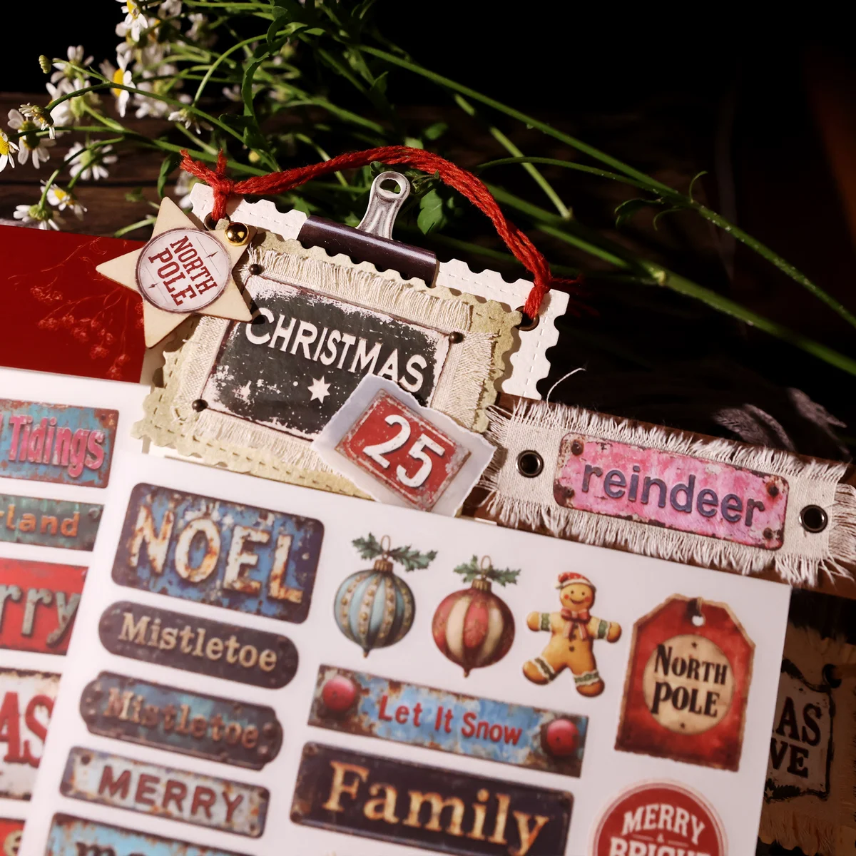 Christmas Sign & Label Rub On Transfer Stickers - 3 Sheets Pack - detail image 9