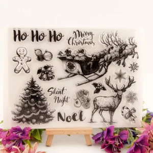 Christmas Sleigh Stamp Set - main product photo | clear stamp