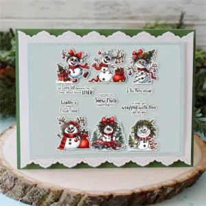 Sumflying Christmas Snowman Tree Gifts Clear Stamps Christmas Snowman Clear Stamps 05