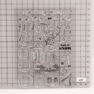 Christmas Snowman Stamp Set Christmas Snowman Stamp Set - detail view | clear stamp