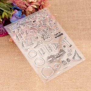 Christmas Snowman Stamp Set Christmas Snowman Stamp Set - size chart | clear stamp