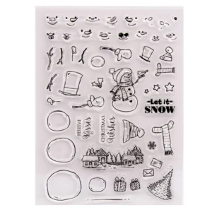 Christmas Snowman Stamp Set Christmas Snowman Stamp Set - packaging photo | clear stamp