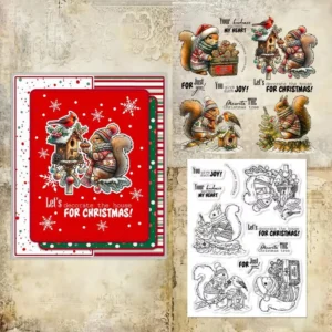 Christmas Squirrel Clear Stamps 01