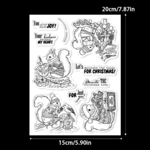 Christmas Squirrel Clear Stamps 02