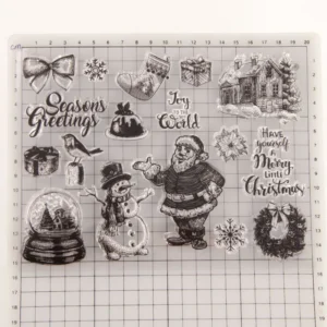 Christmas Stamp Set - detail view | clear stamp