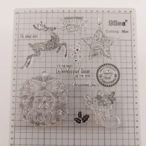 Christmas Stamp Set - detail view | clear stamp