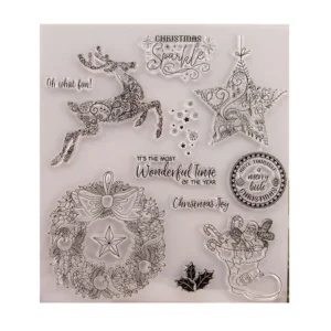 Christmas Stamp Set - packaging photo | clear stamp