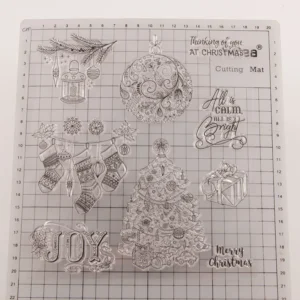 Christmas Stamp Set - detail view | clear stamp