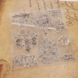 Christmas Stamp Set - size chart | clear stamp