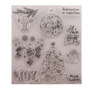 Christmas Stamp Set - packaging photo | clear stamp