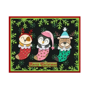 Sumflying Christmas Stockings Animals Metal Cutting Dies Christmas Stockings Animals Metal Cutting Dies 05
