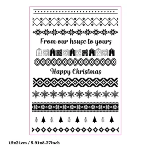 Christmas Strips Clear Stamp Set - detail view | clear stamp